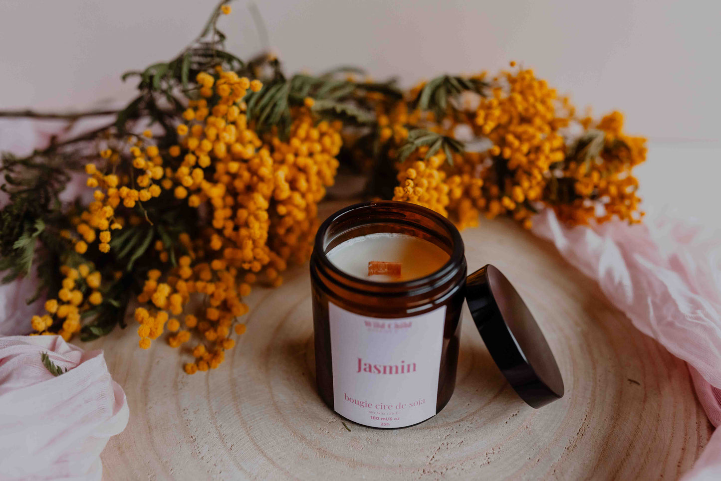 "Jasmin" Bougie naturelle parfumée - 25h