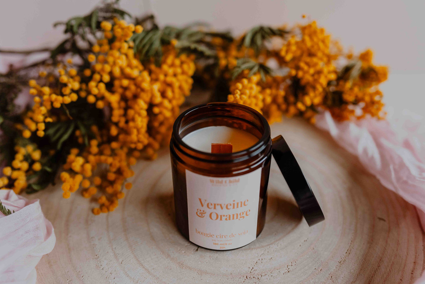 "Verveine & Orange" Bougie naturelle parfumée - 25h