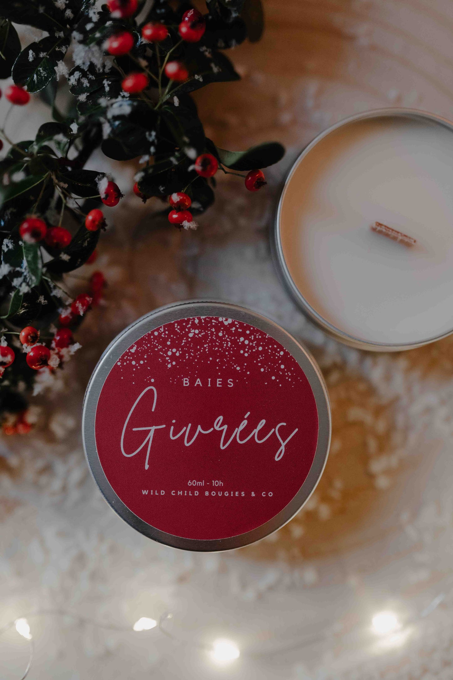 Baies Givrées - Mini bougie cire de soja et parfum sans CMR