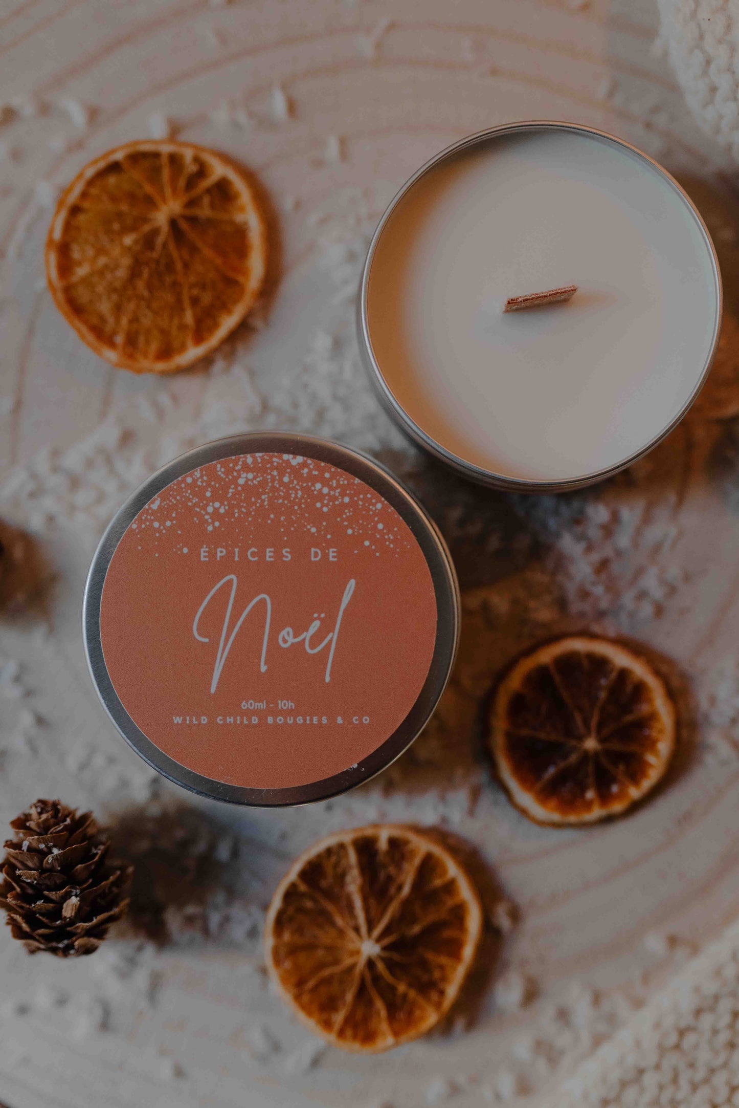 Epices de Noël - Mini bougie cire de soja et parfum sans CMR