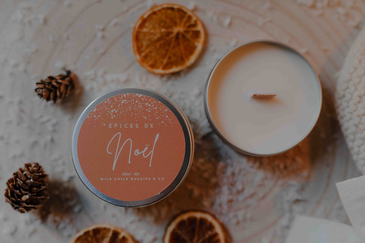 Epices de Noël - Mini bougie cire de soja et parfum sans CMR