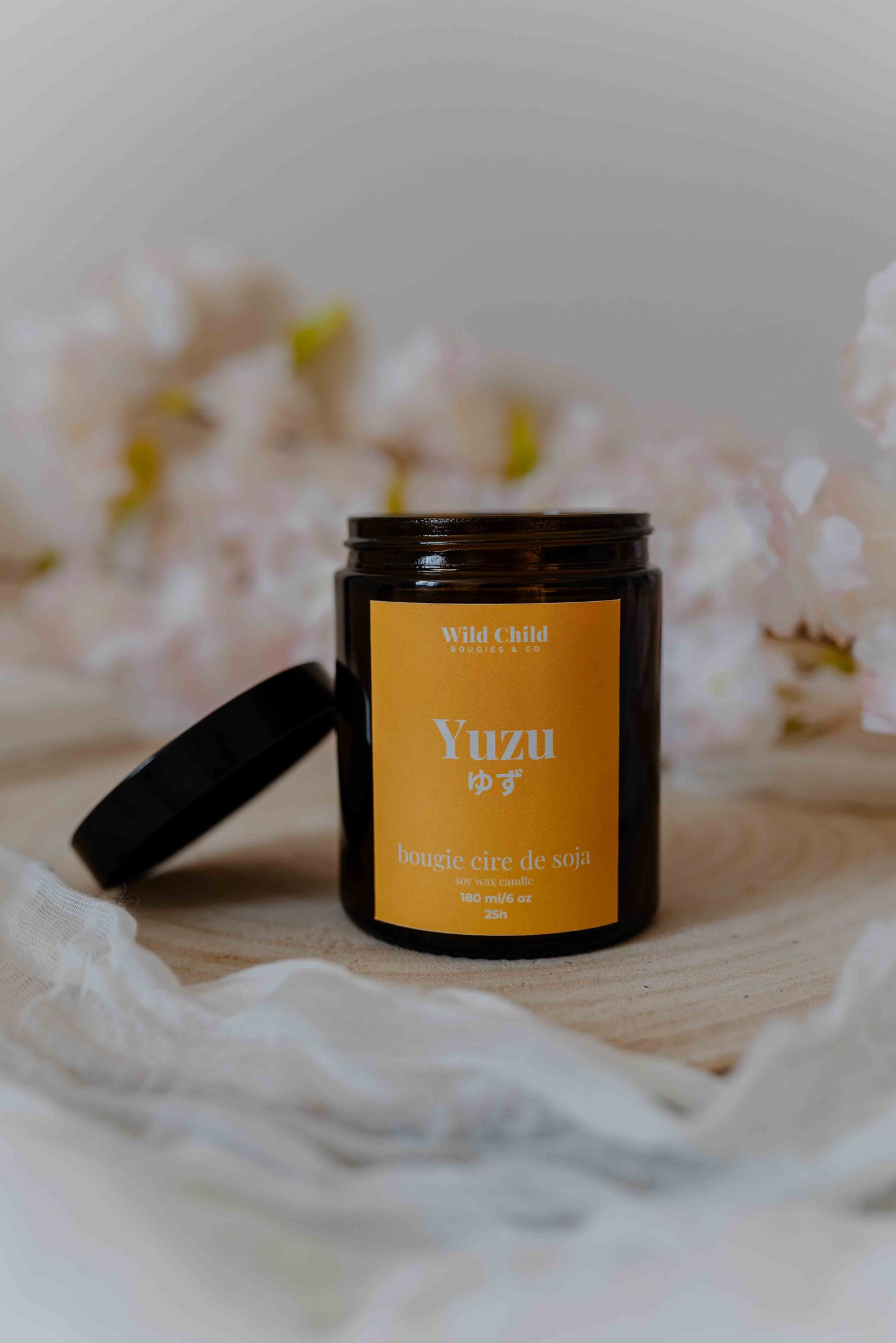 Yuzu - Bougie cire de soja et parfum sans CMR - 25h