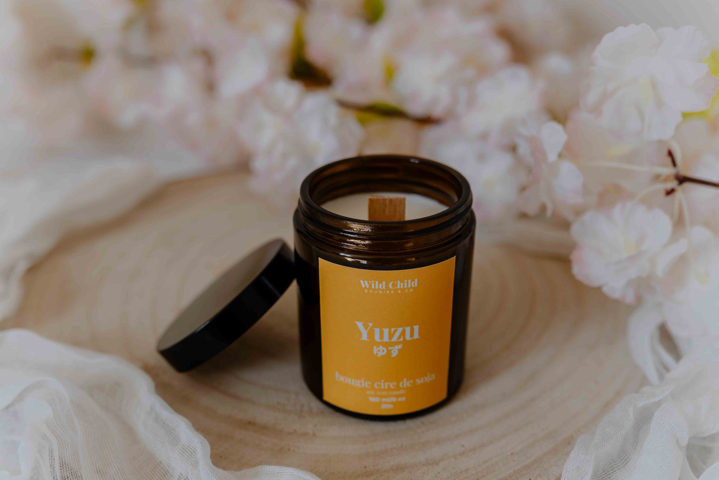 Yuzu - Bougie cire de soja et parfum sans CMR - 25h