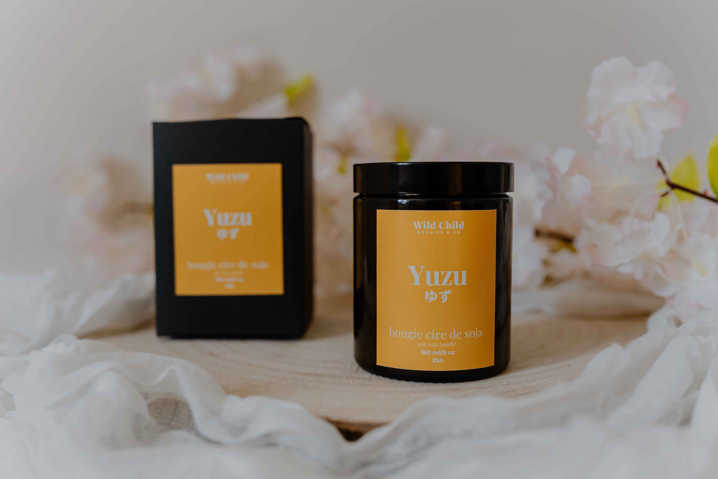 Yuzu - Bougie cire de soja et parfum sans CMR - 25h