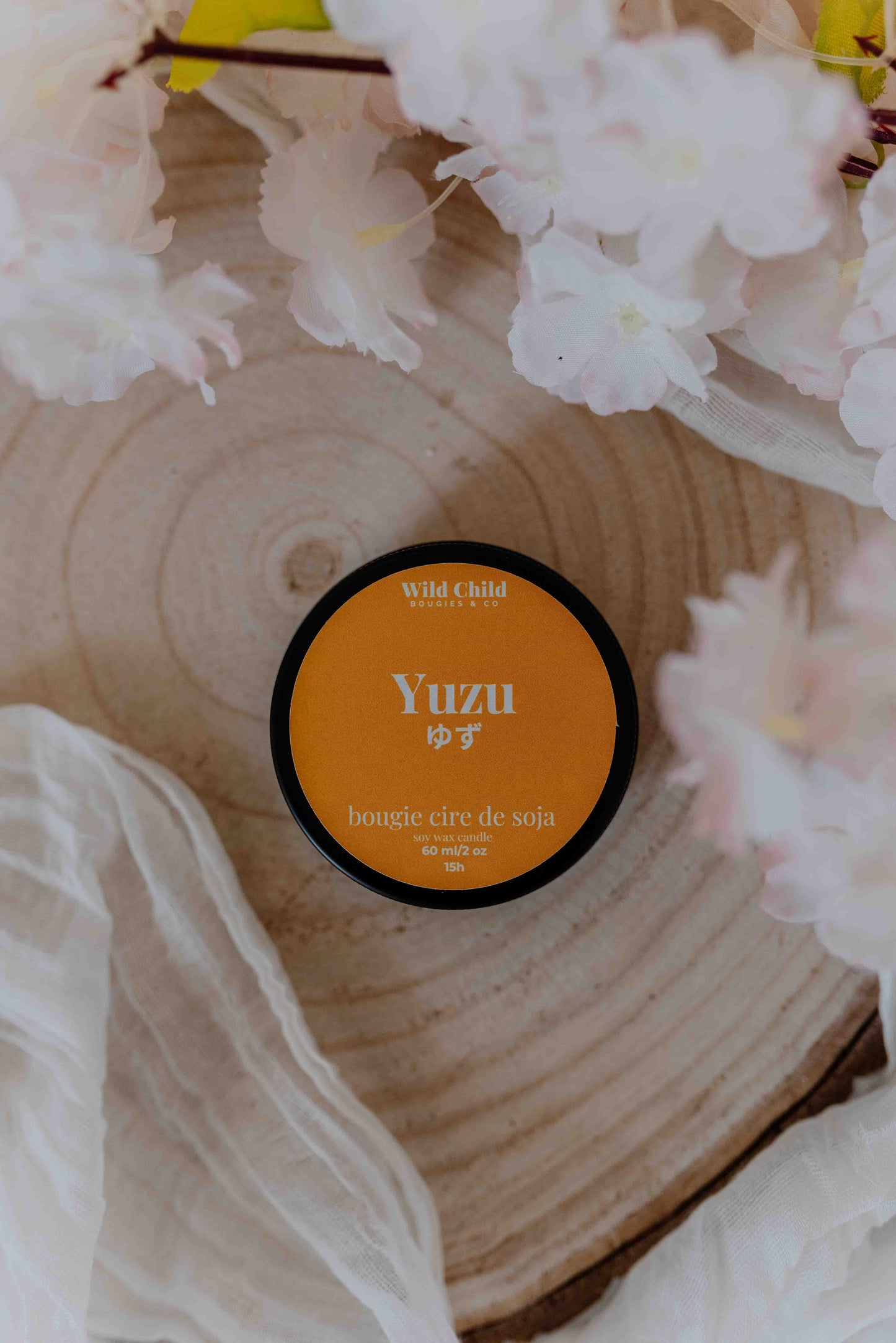 Yuzu - Mini bougie cire de soja et parfum sans CMR - 12h