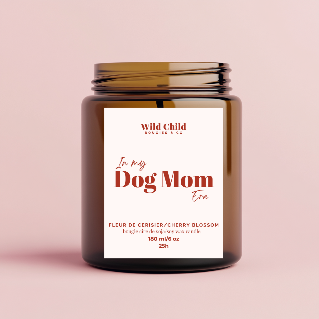 " Dog mom era" Bougie cire de soja et parfum au choix 25h