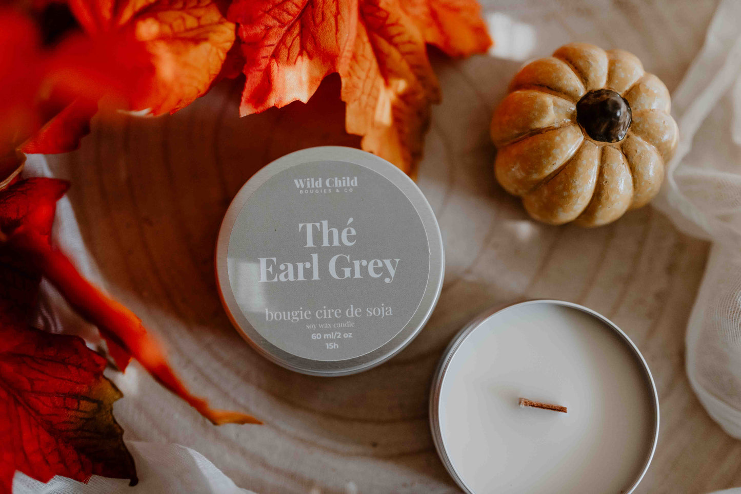 "Thé Earl Grey" - Bougie naturelle parfumée - 15h