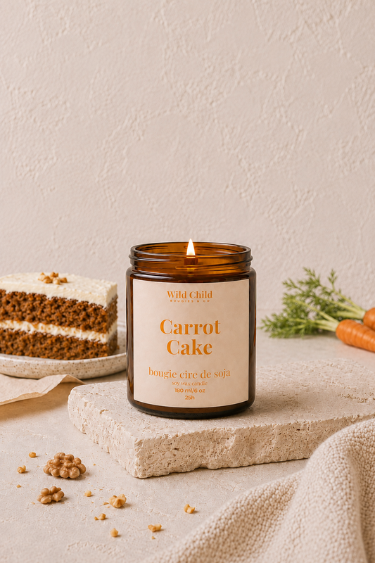Bougie naturelle parfumée CARROT CAKE 25h