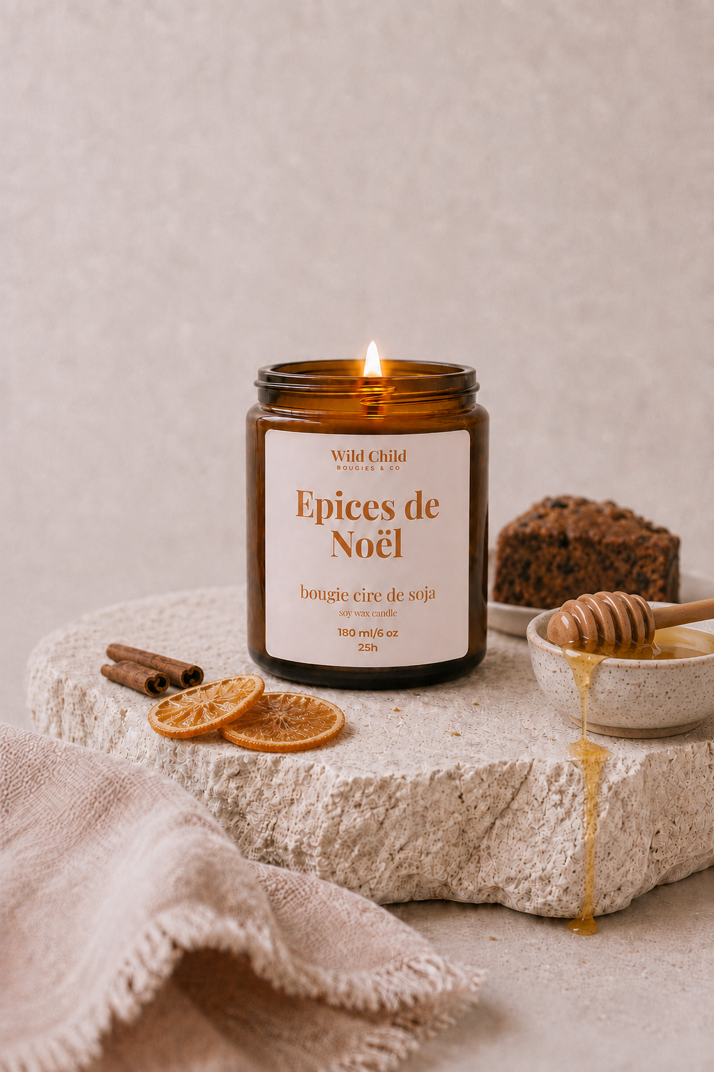 Epices de Noël - Bougie cire de soja et parfum sans CMR