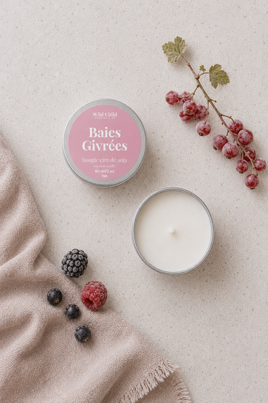 Baies Givrées - Mini bougie cire de soja et parfum sans CMR