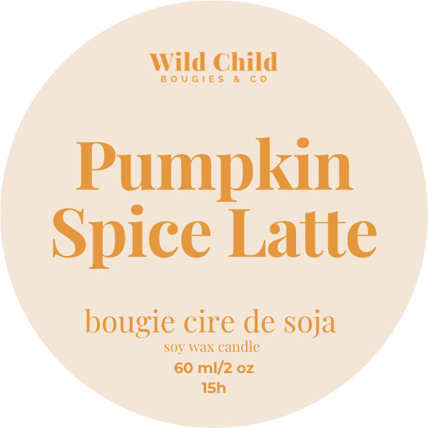 "Pumpkin Spice Latte" - Bougie naturelle parfumée - 15h
